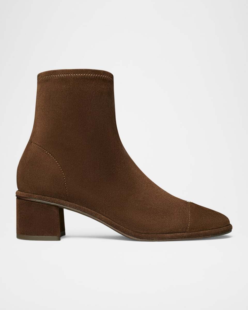 Cap-Toe Suede Ankle Boots